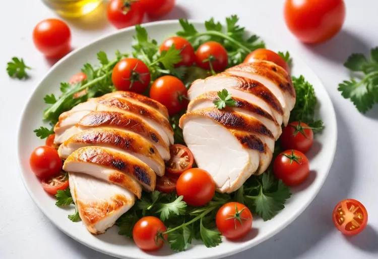 Chicken with zaatar and tomato salad (gluten-free)