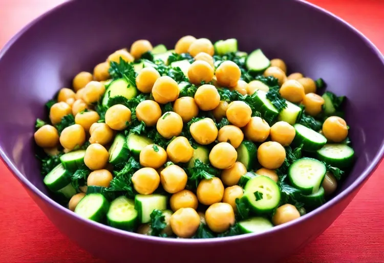Chickpea and herb salad