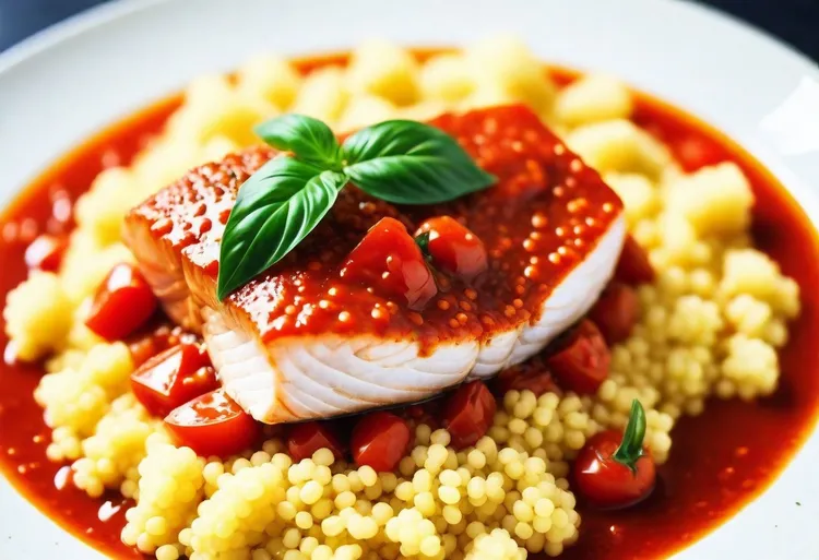 Fish tagine with couscous