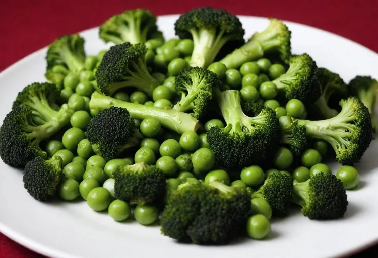 Minted peas with broccoli