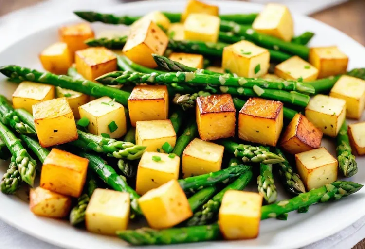 Potato and asparagus salad