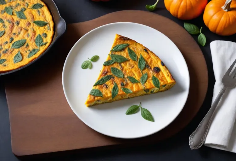 Pumpkin and ricotta frittata