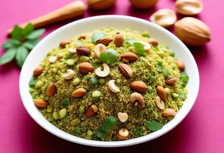 Roasted almond, pistachio and cashew couscous