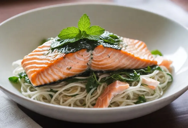 Salmon with thai-style dressing