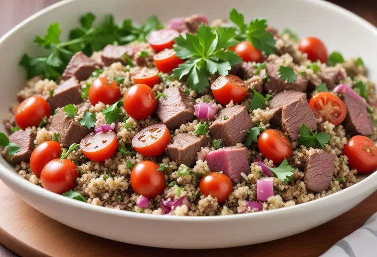 Beef and quinoa salad