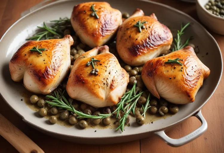 Chicken with rosemary and caper seasoning