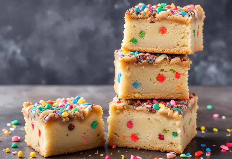 Choc-chip funfetti blondies