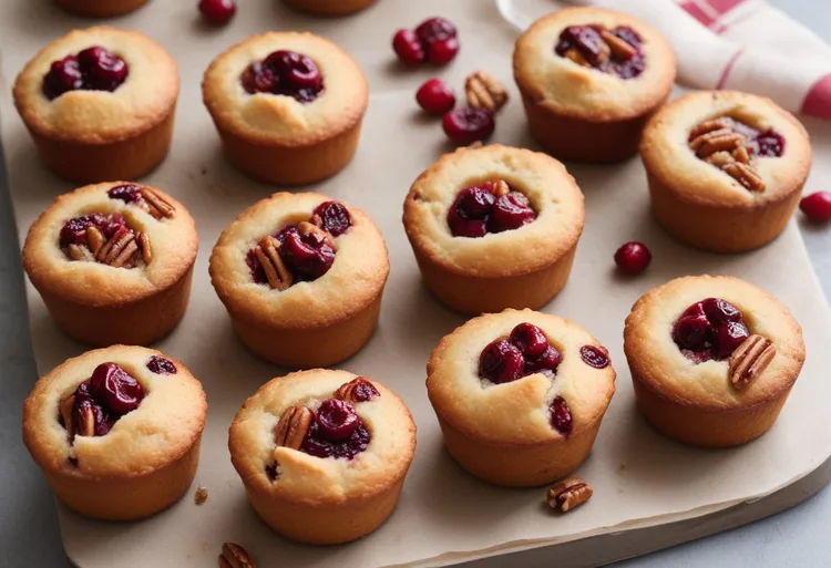 Cranberry and pecan friands