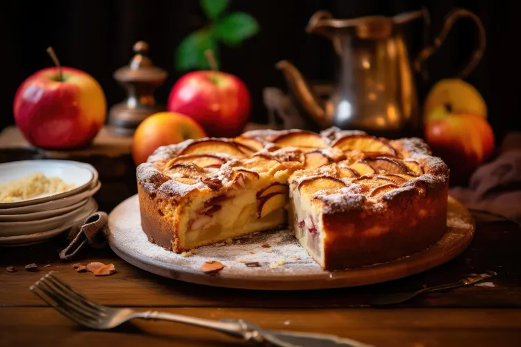 Almond apple cake