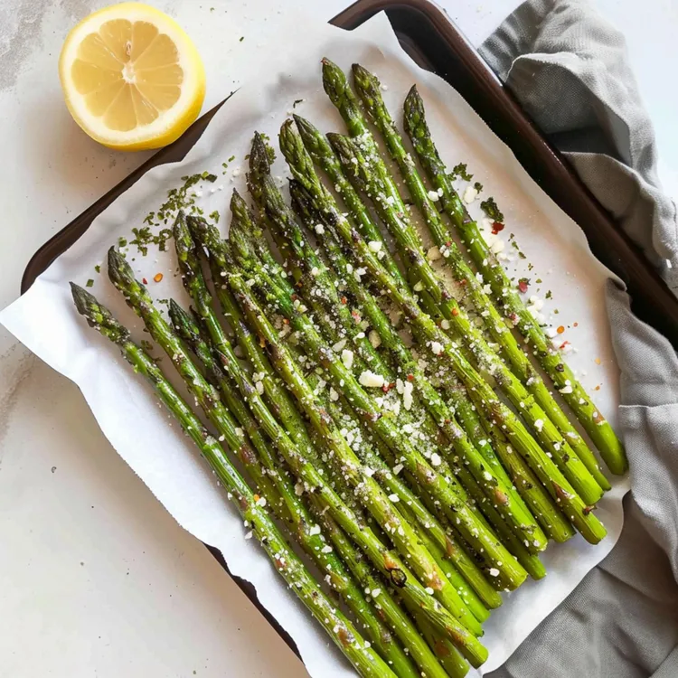 Baked parmesan asparagus