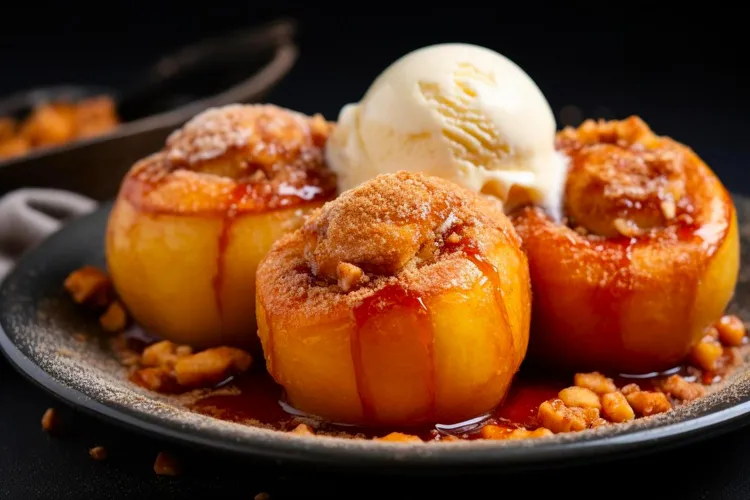 Cheesecake stuffed apples