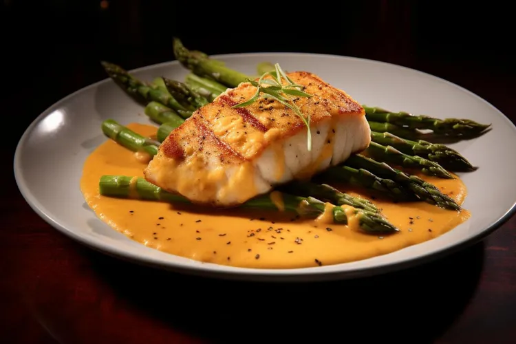 Garlic parmesan salmon with roasted asparagus