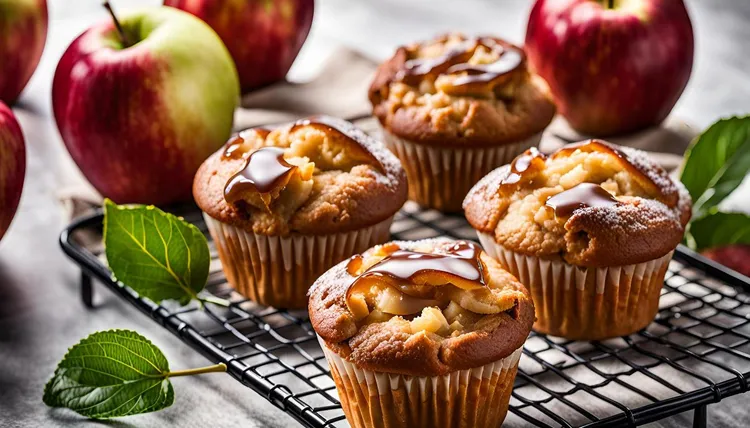 Honey tea cakes with apple