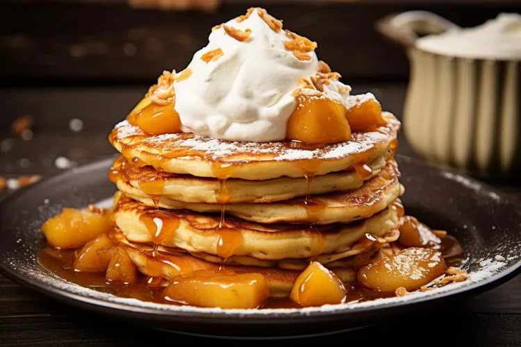 Pikelets with easy apple compote