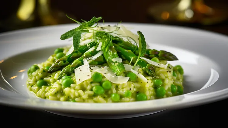 Spring vegetable risotto