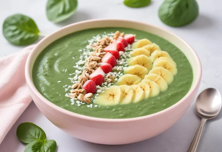 Super green avocado smoothie bowl