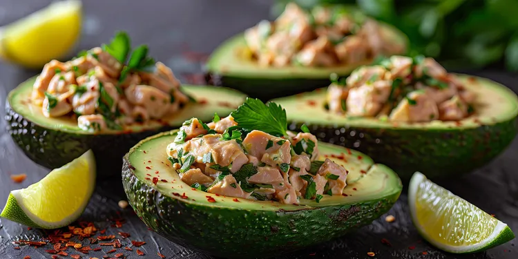 Ahi poke avocado boats