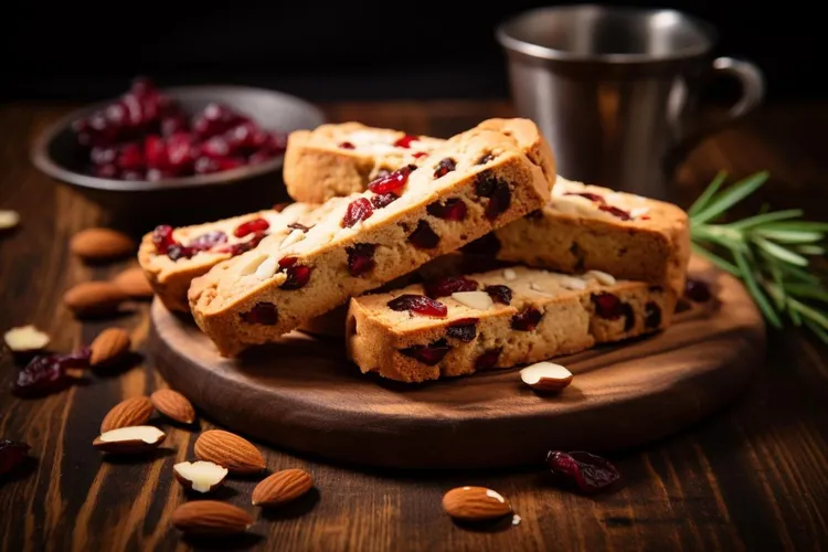 Almond and cranberry biscotti