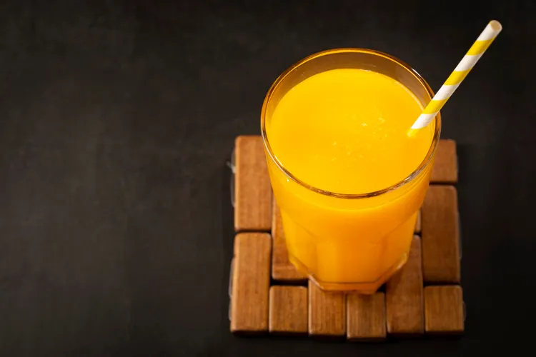 Almond mango protein shake