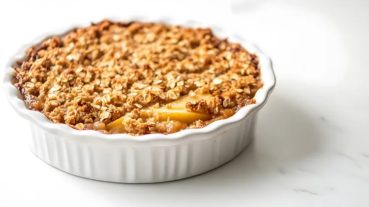 Apple and fresh date crumble