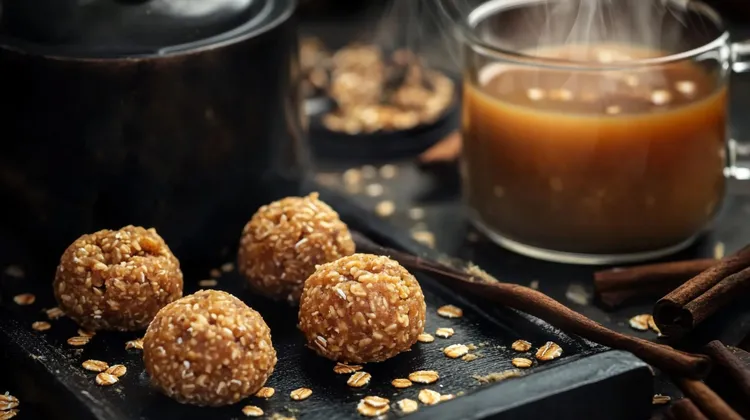 Apple cinnamon oat energy bites