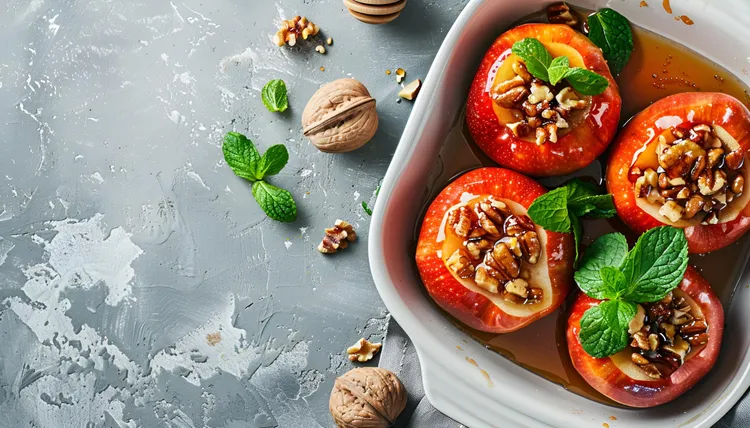 Apples baked with spiced sugar