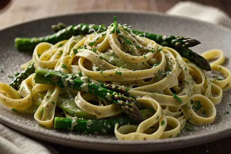 Asparagus tagliatelle