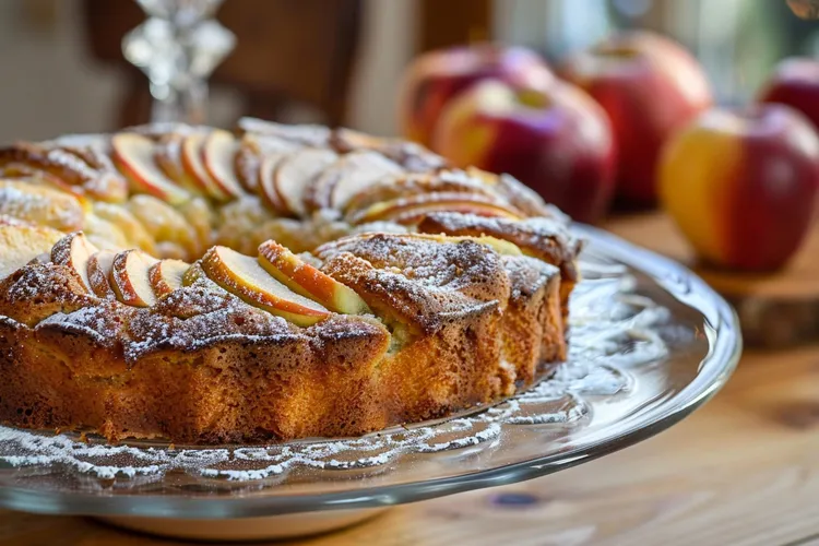 Cinnamon and apple teacake