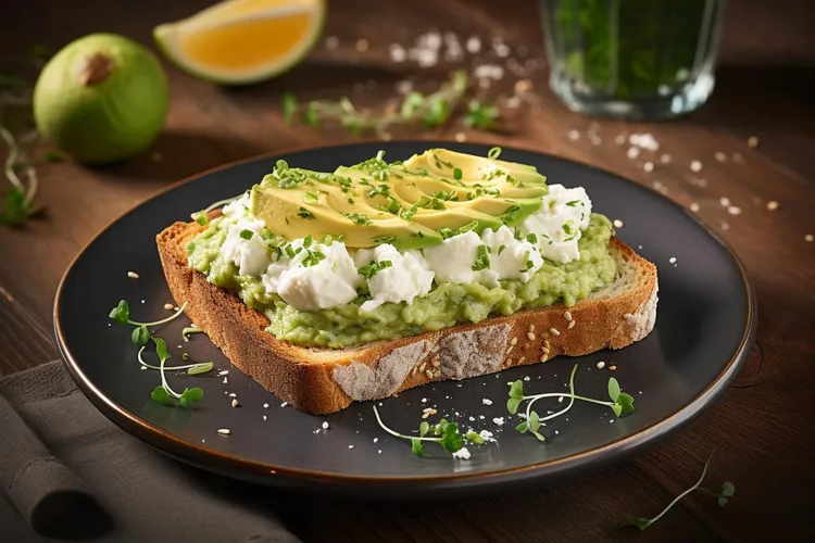 Avocado and cottage cheese toast