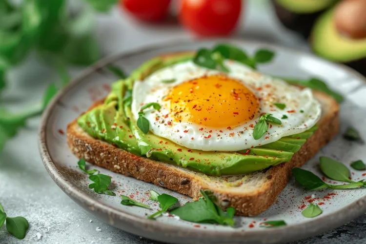 Avocado and egg toast