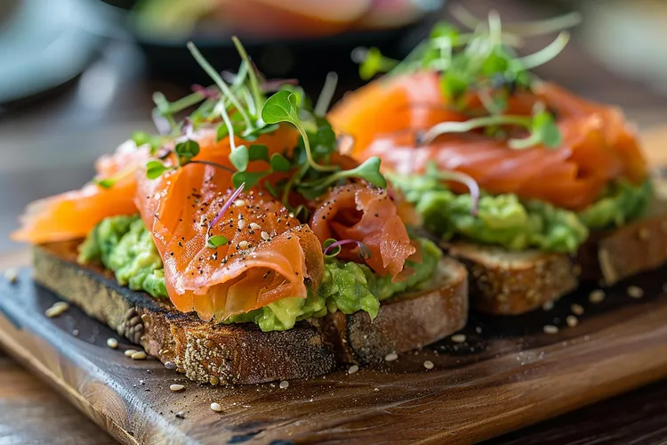 Avocado and smoked salmon toast