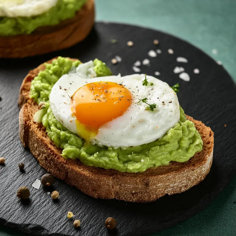 Avocado egg stack