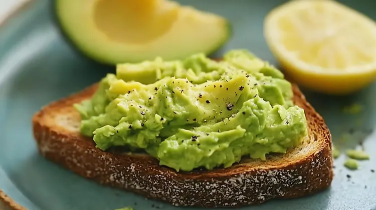 Avocado and lemon sandwich