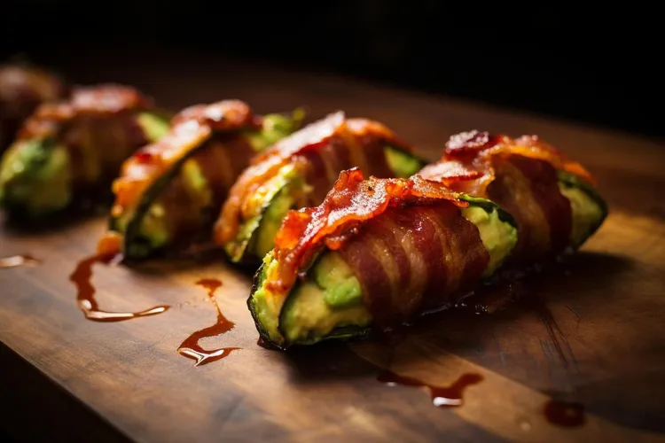 Bacon-wrapped avocado