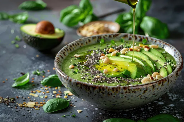 Banana avocado smoothie bowl