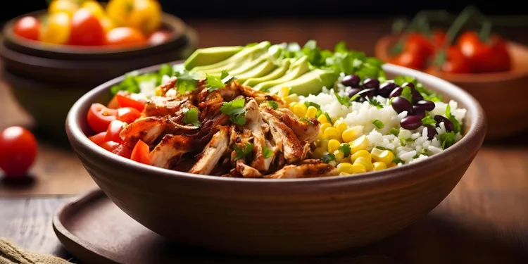 Smoky bbq chicken burrito bowl