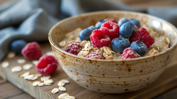 Blueberry banana protein-packed overnight oats