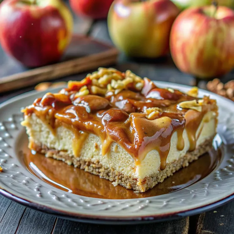 Apple pie with cheesecake cream