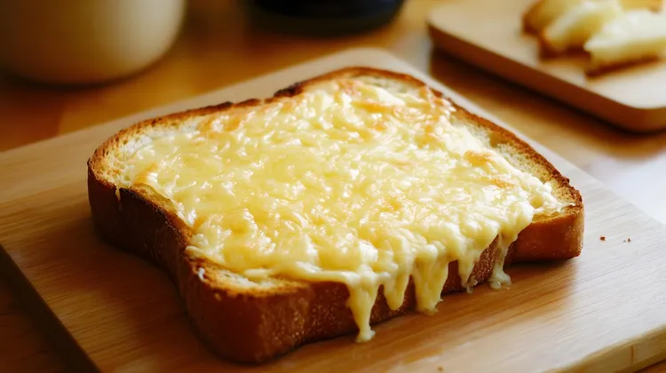 Brie toast with olive oil