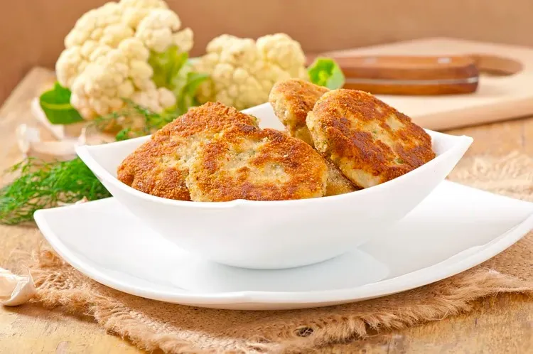 Cauliflower and feta fritters