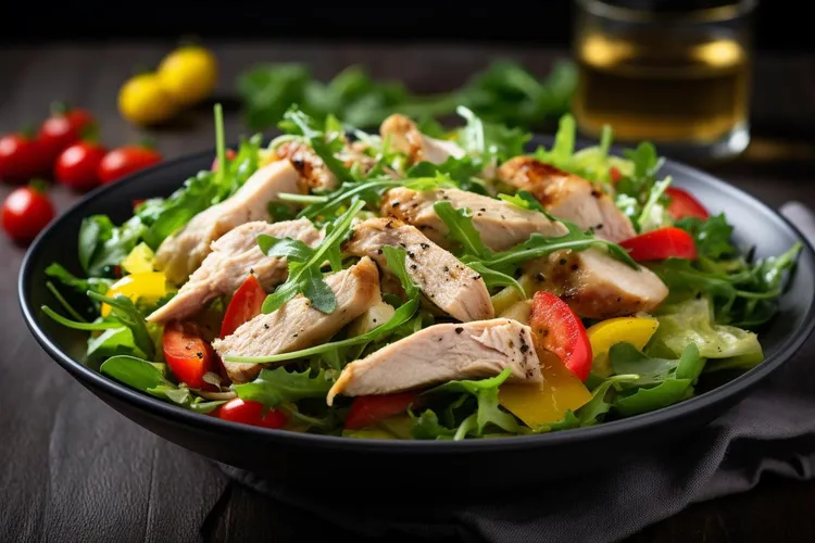 Chargrilled chicken and vegetable salad