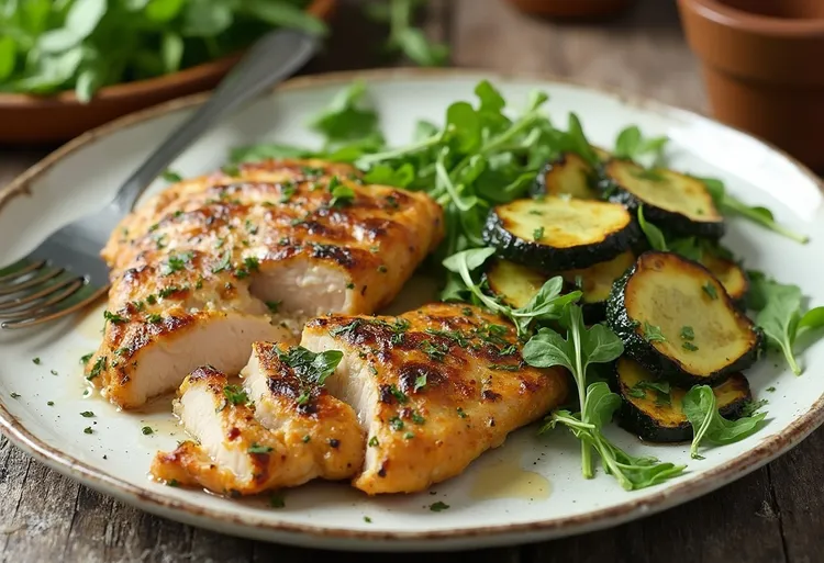 Chargrilled chicken escalopes