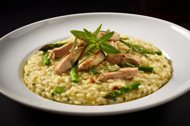 Chicken and asparagus risotto