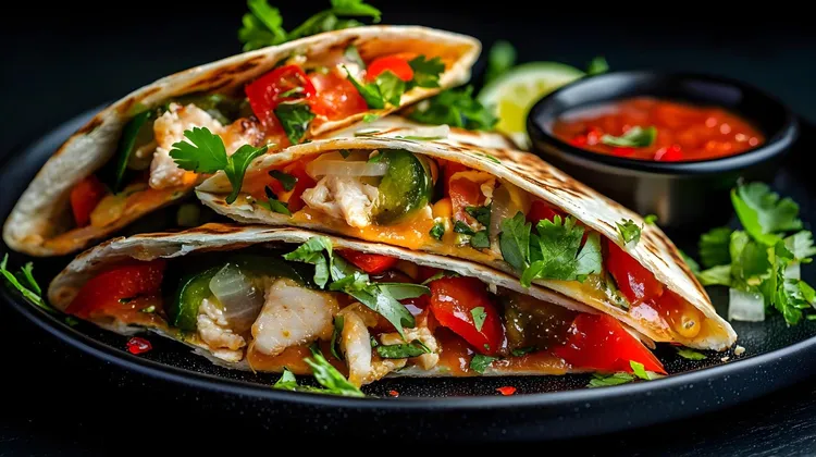Chicken avocado pitas