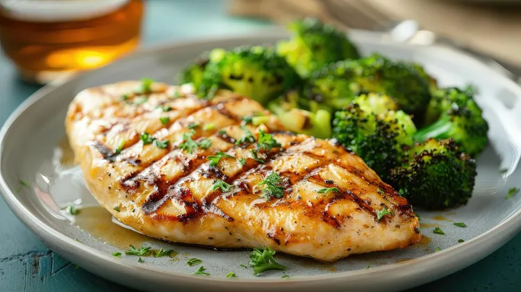 Chicken fillets with oregano and almonds