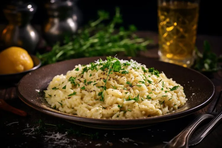 Citrusy cauliflower risotto