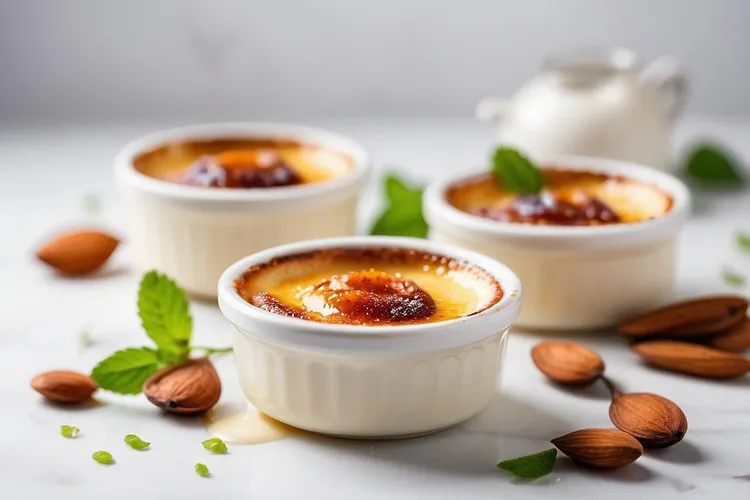 Coconut and almond custard