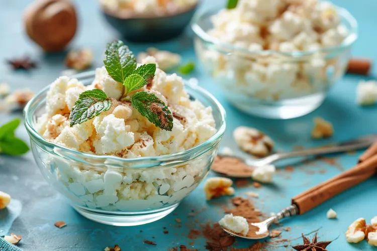 Cinnamon-almond cottage cheese breakfast bowl