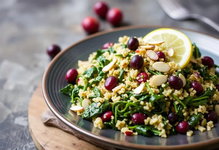 Cranberries and almond pilaf