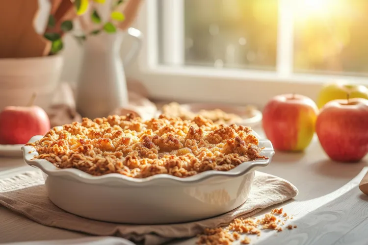Easy apple crumble
